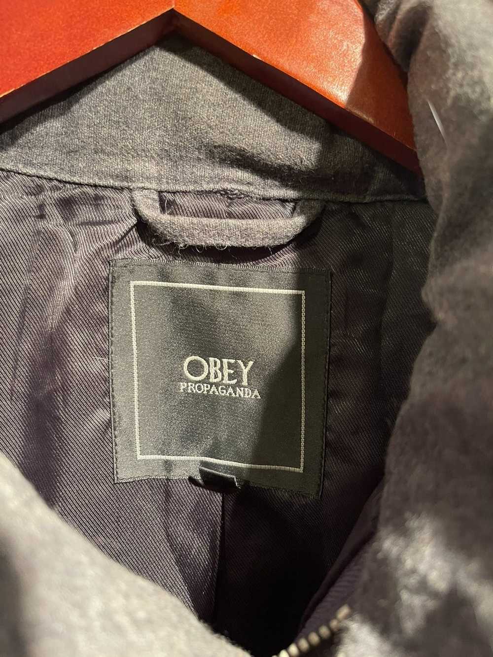 Obey Obey lined grey jacket - image 5