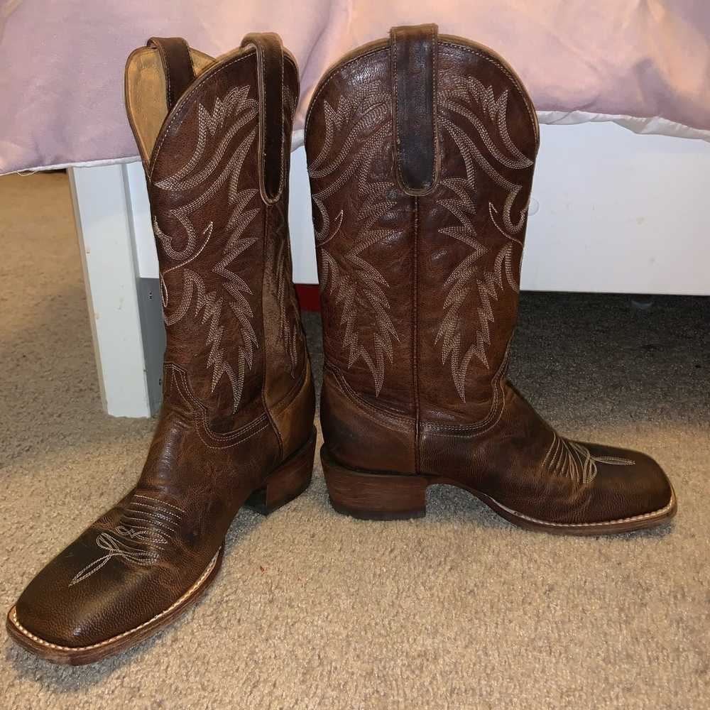 Streetwear Brown women cowboy boots size 7 - image 1