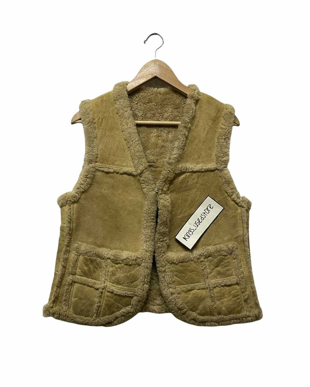 Leather × Tracey Vest VINTAGE SHEARLING LEATHER V… - image 1