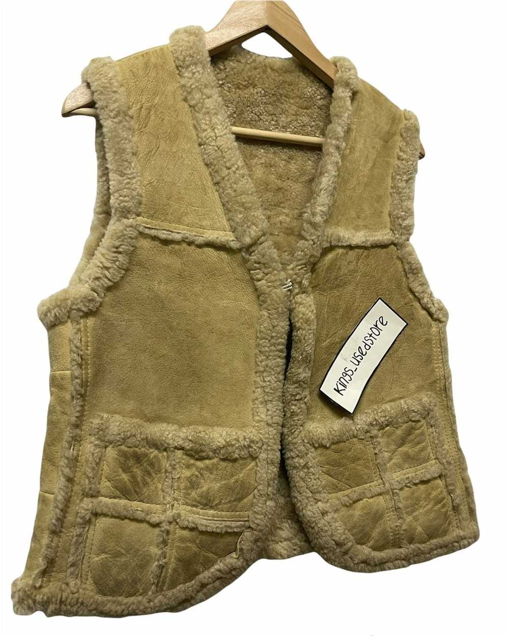 Leather × Tracey Vest VINTAGE SHEARLING LEATHER V… - image 2