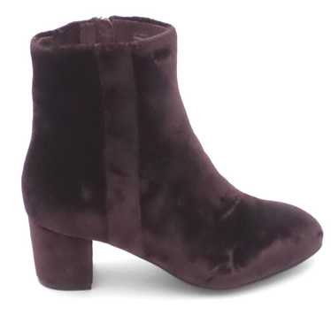 Earth Block Heeled Ankle Boots Sparta Burgundy