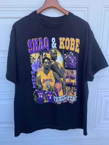 Vintage Los Angeles LA Lakers NBA Kobe Shaq Soft Blue Graphic T-Shirt Men’s  XL