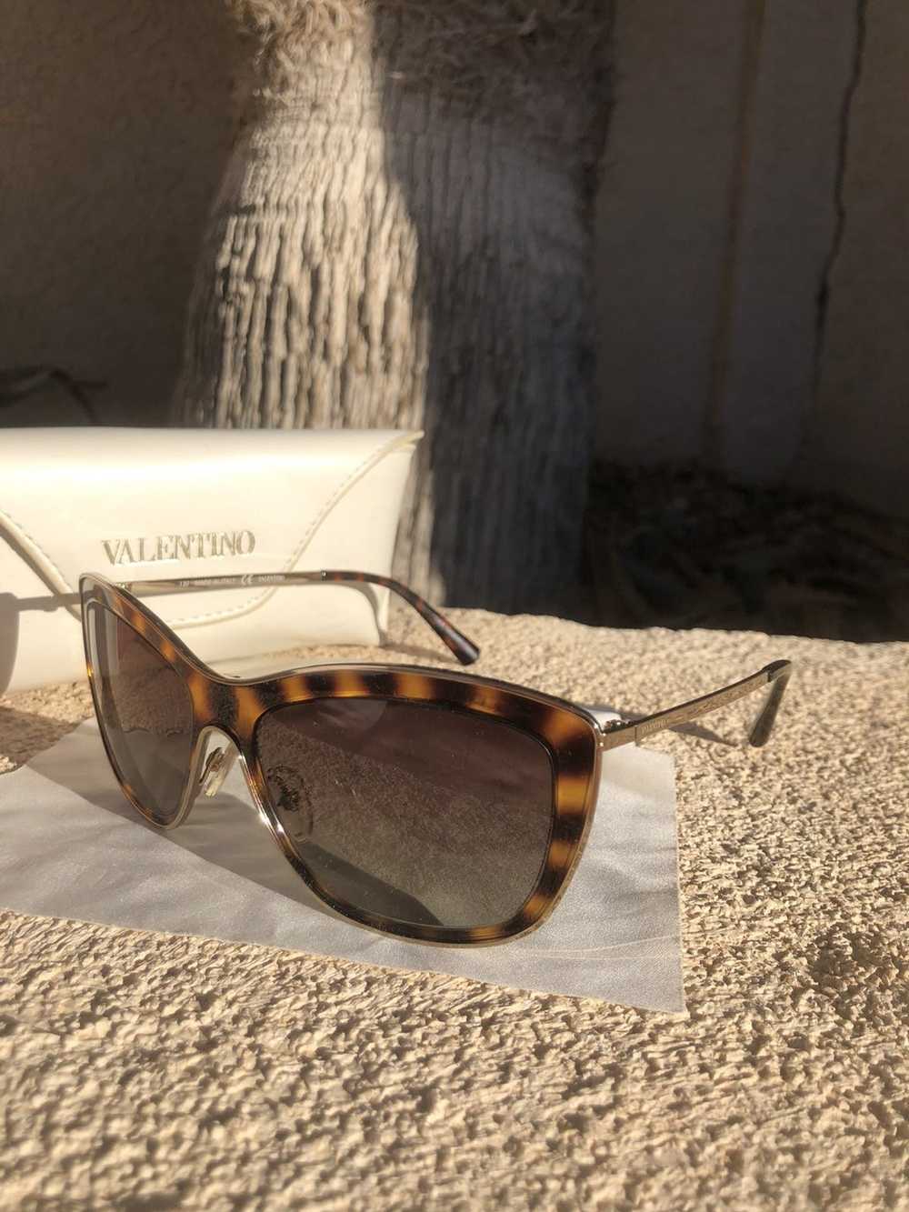 Designer × Valentino Valentino Sunglasses brown m… - image 3