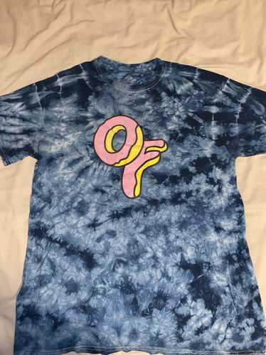 Odd Future Center Teal & White Split Tie Dye T-Shirt