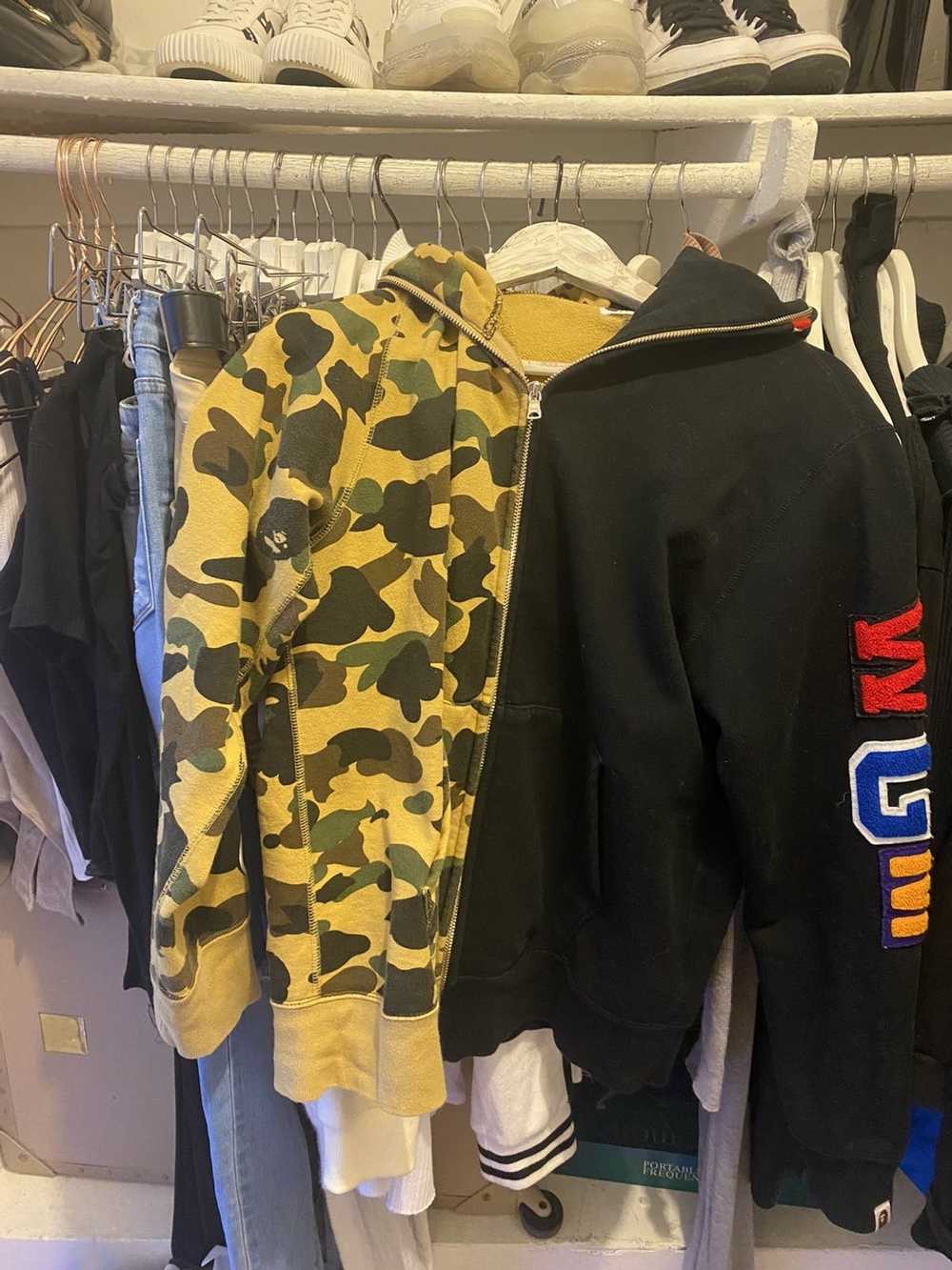 Bape RARE BAPE Half Camo Half Shark Full Zip Hood… - image 4