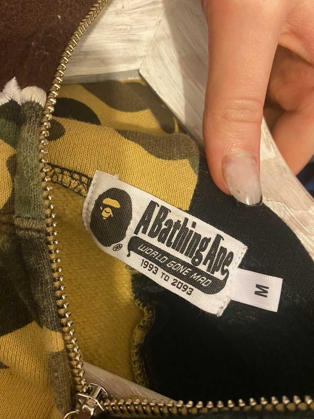 Bape RARE BAPE Half Camo Half Shark Full Zip Hood… - image 5