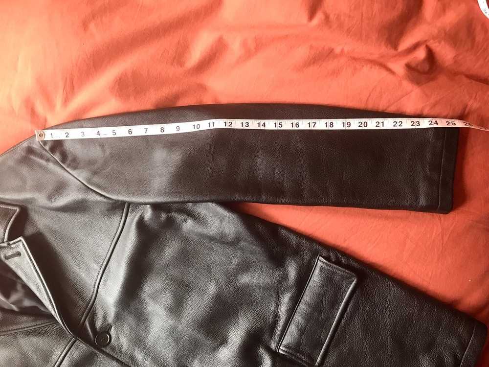 DKNY Slim fitting leather coat - image 6