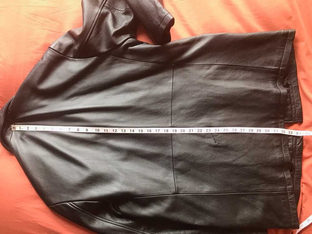 DKNY Slim fitting leather coat - image 7