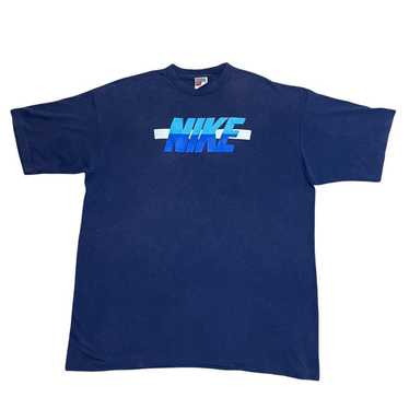 Nike Vintage Nike Shirt 90s blue colorblock - image 1