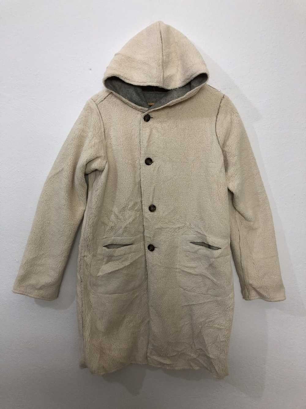 Japanese Brand Back Number Shearling Jacket Long … - image 3