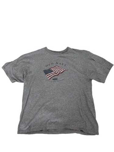 Old Navy Flag T Shirt Adult XL Gray 2003 United States USA Mens