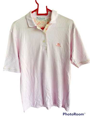 Burberry VINTAGE BURBERRY FLORAL POLO SHIRT