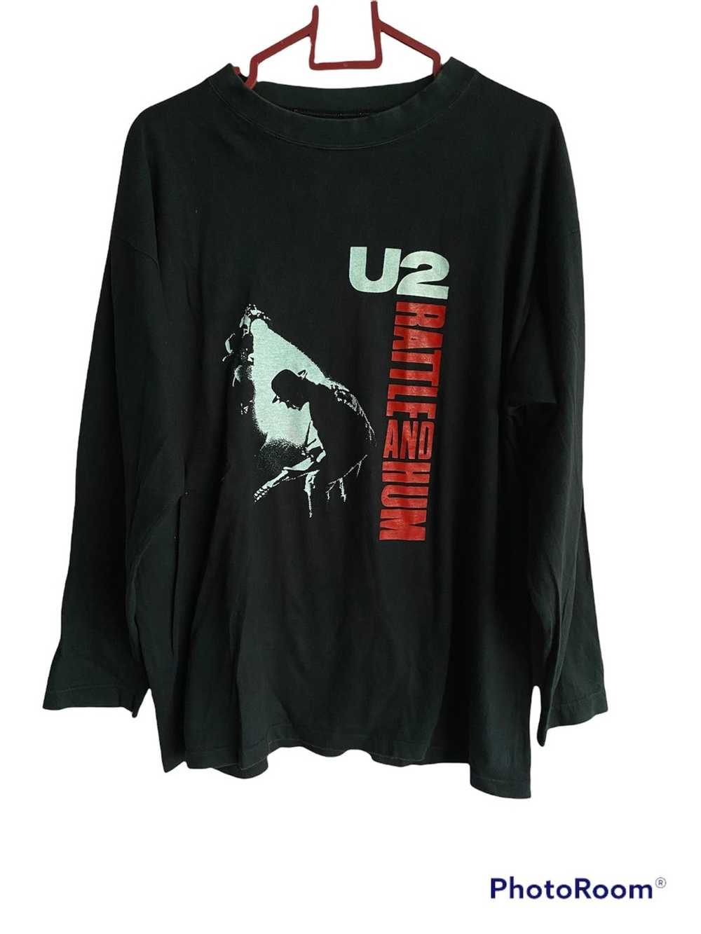 Band Tees × Vintage VINTAGE U2 T SHIRT RATTLE AND… - image 1