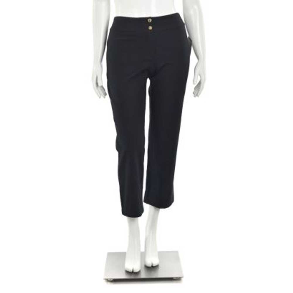 St. John Collection Black Twill Cropped Pants w/ … - image 1