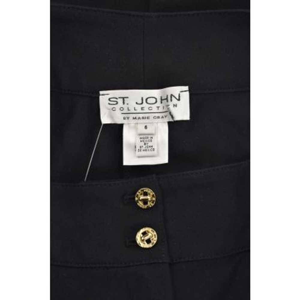 St. John Collection Black Twill Cropped Pants w/ … - image 6