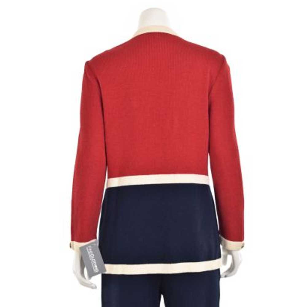 St. John Collection Red/Navy/Ivory Colorblock Car… - image 4
