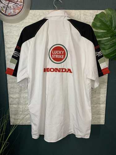 Honda × Racing × Vintage RARE!! Shirt Button Up HO