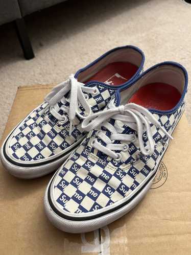 Supreme × Vans Vans Authentic Supreme Blue Checke… - image 1