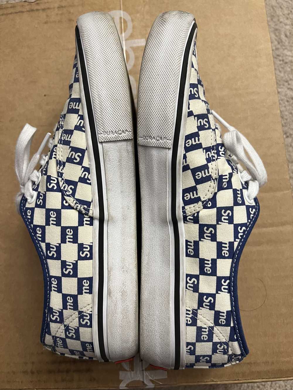 Supreme × Vans Vans Authentic Supreme Blue Checke… - image 4