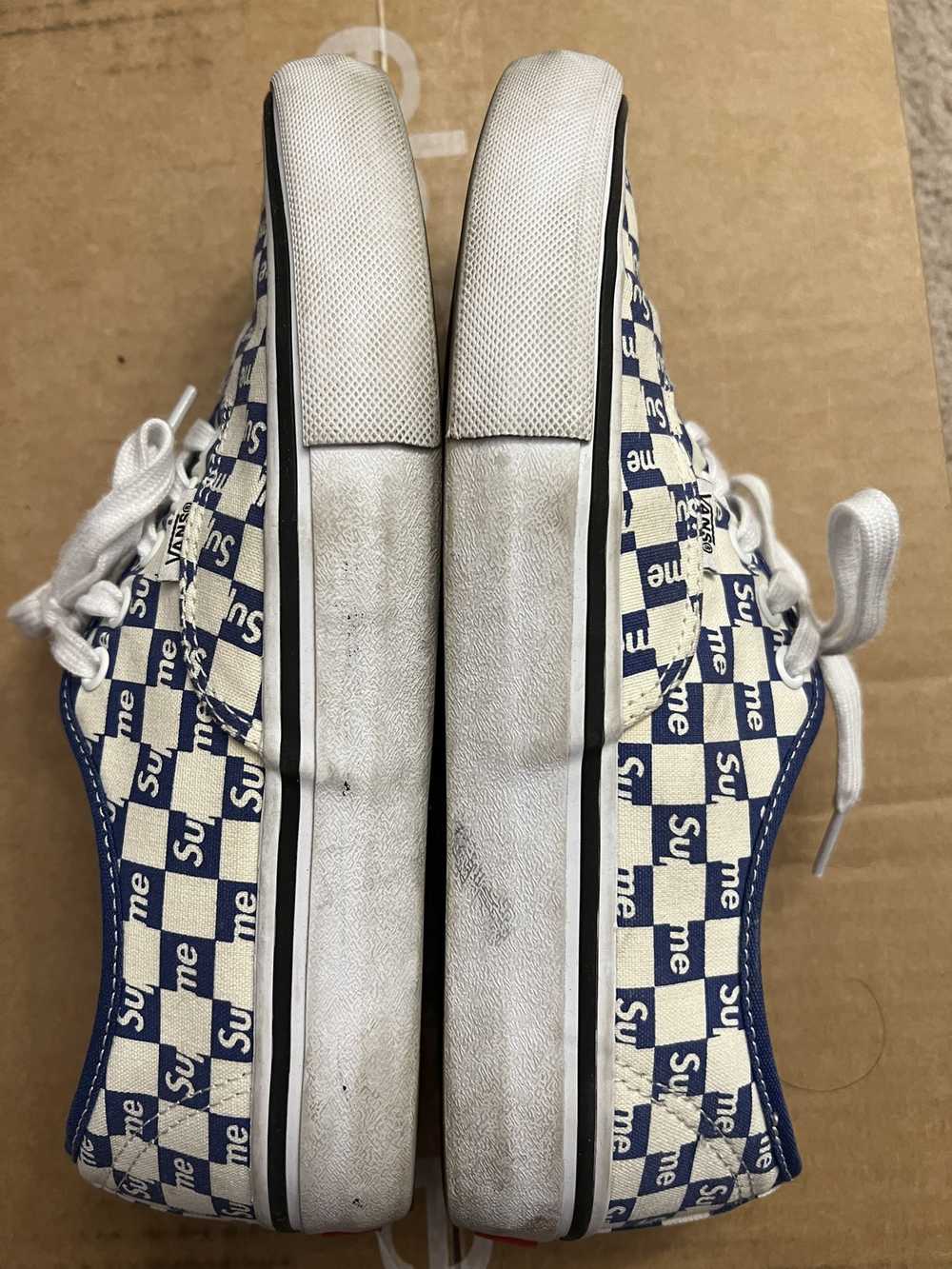 Supreme × Vans Vans Authentic Supreme Blue Checke… - image 5