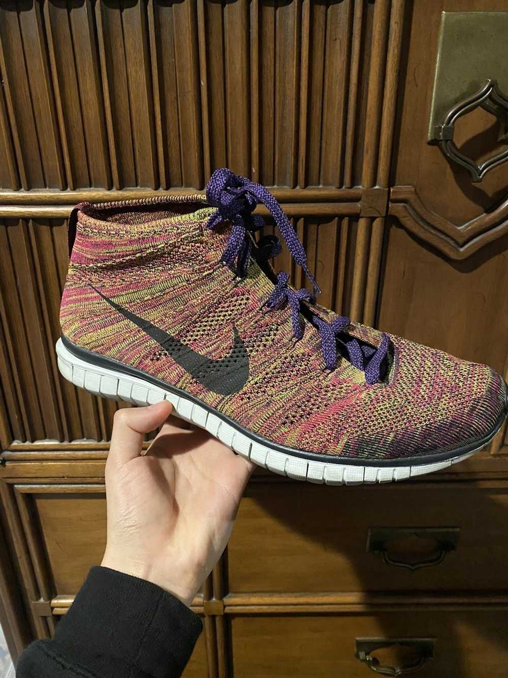 Nike Free Flyknit Chukka Grand Purple 2015 size 13 - image 1