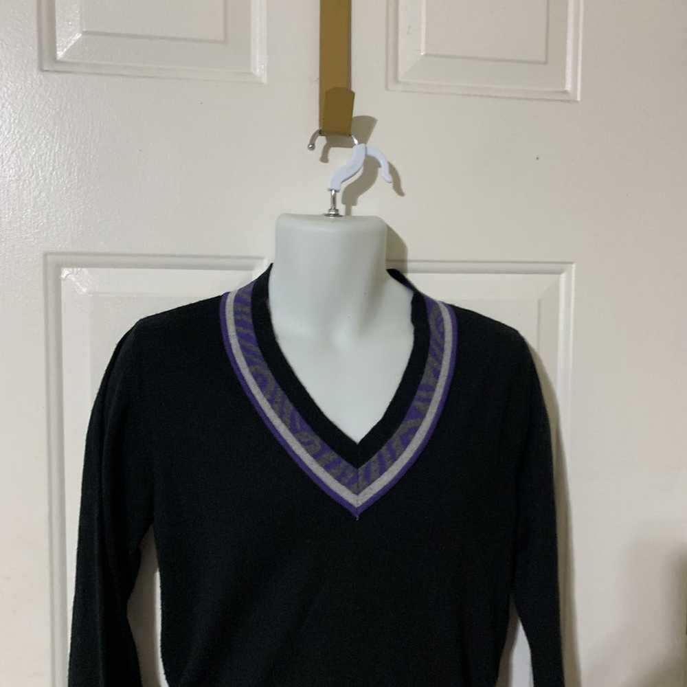 Designer × Efor V neck Striped Neck sweater - image 3