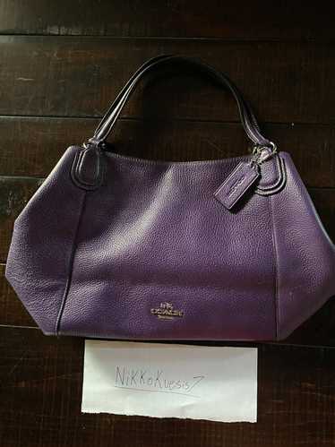 Coach Purple leather coach purse/ hand bag