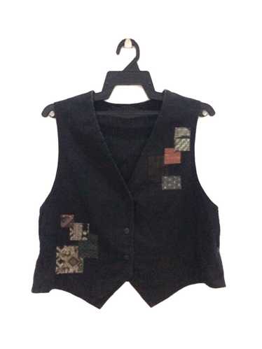 Japanese Brand Japanese Traditional Patchwork Blac