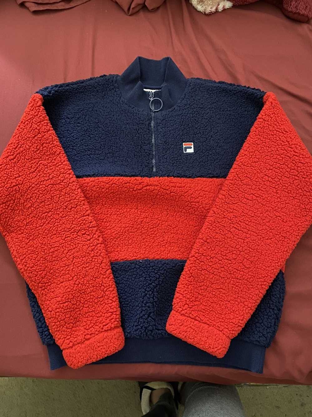 Fila × Streetwear × Vintage VINTAGE RED/NAVY BLUE… - image 1