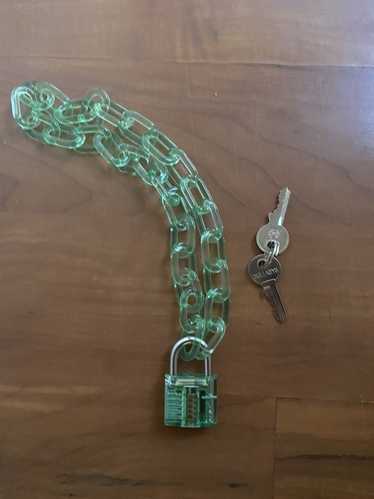 Streetwear Green transparent lock chain