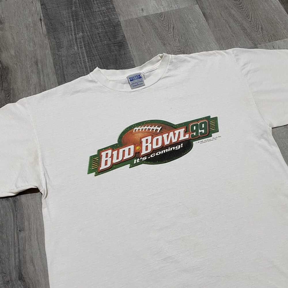 Tultex × Vintage Budweiser 1999 Super Bowl White … - image 5