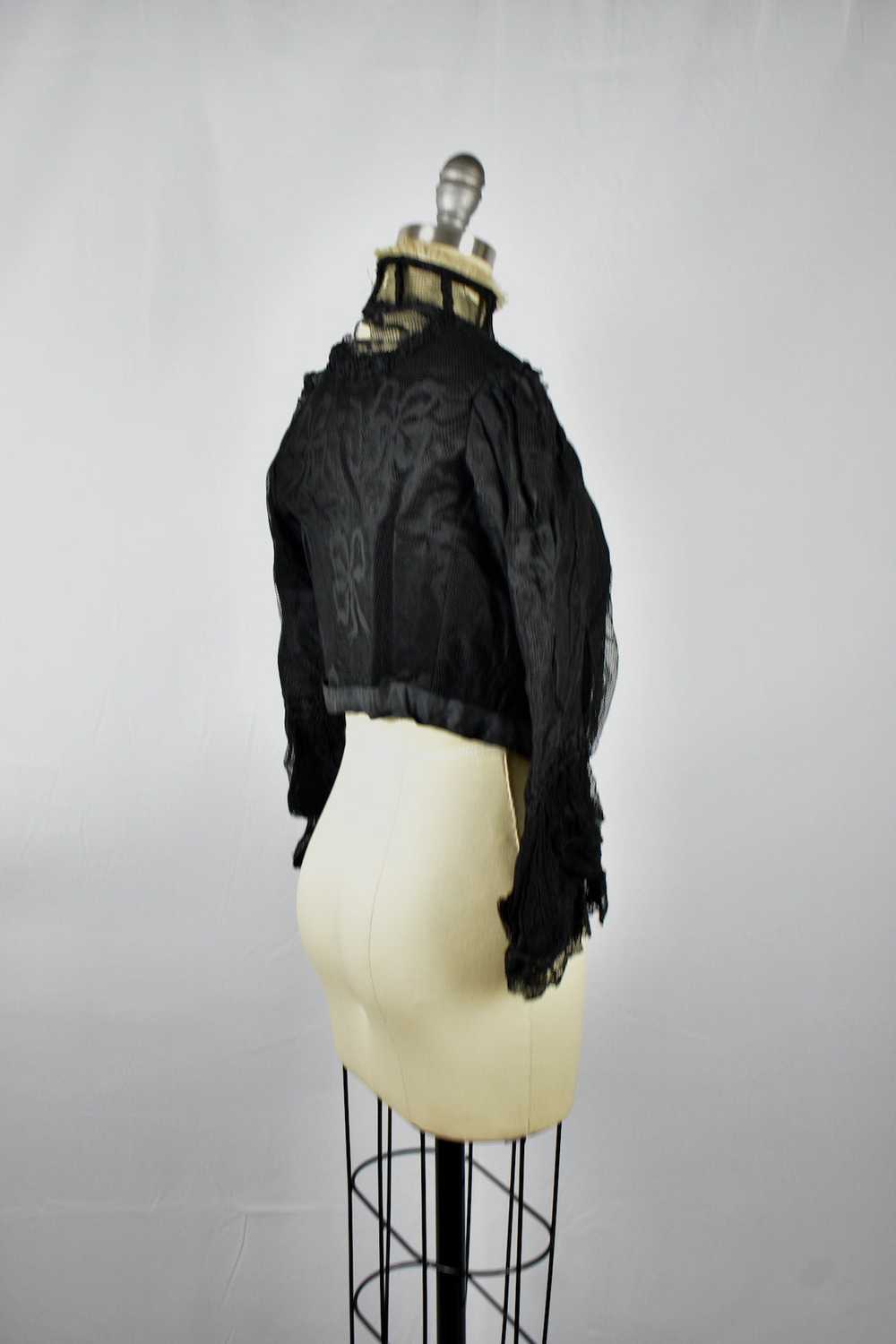 Vintage Victorian Lace High Collar Blouse - image 2