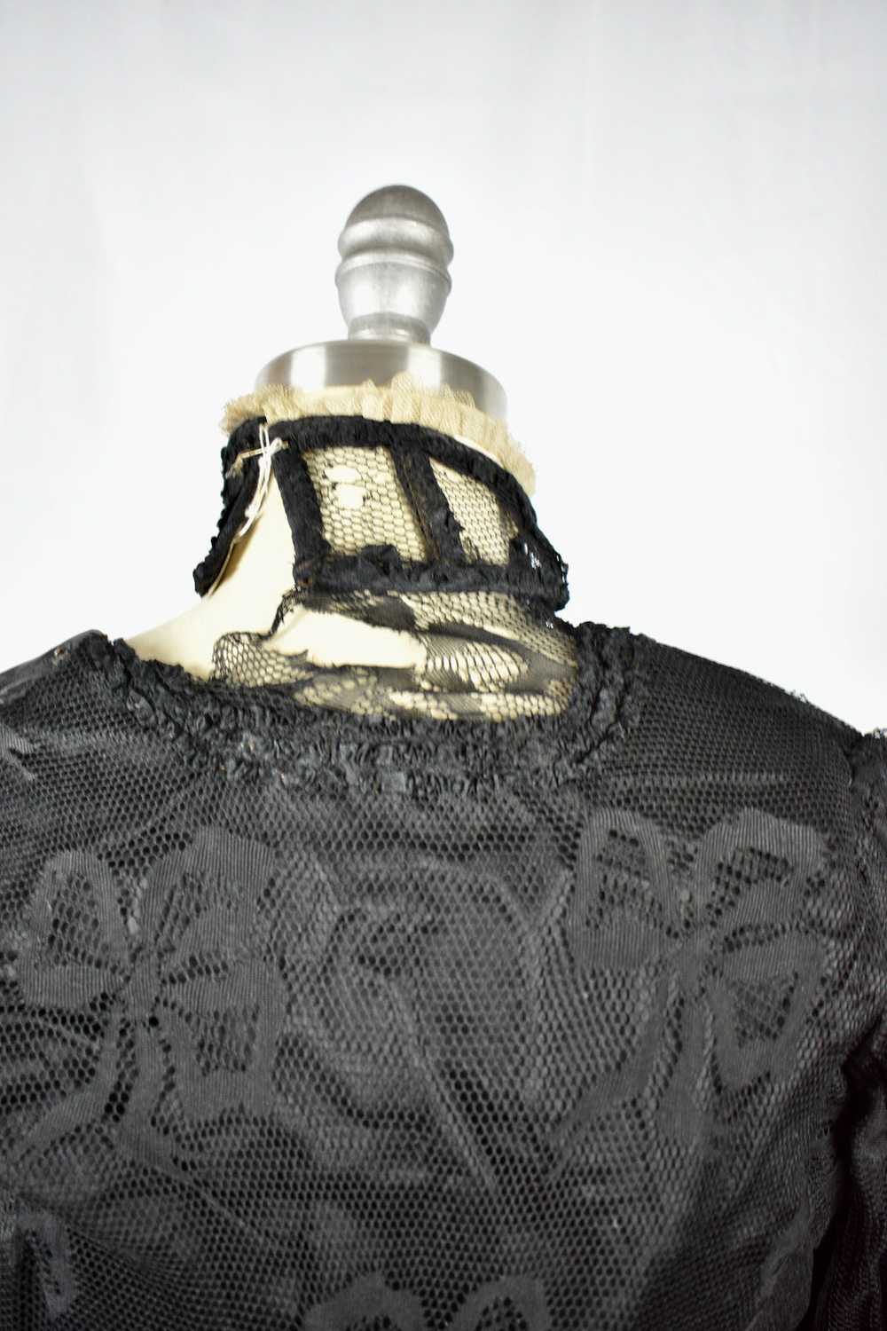 Vintage Victorian Lace High Collar Blouse - image 6