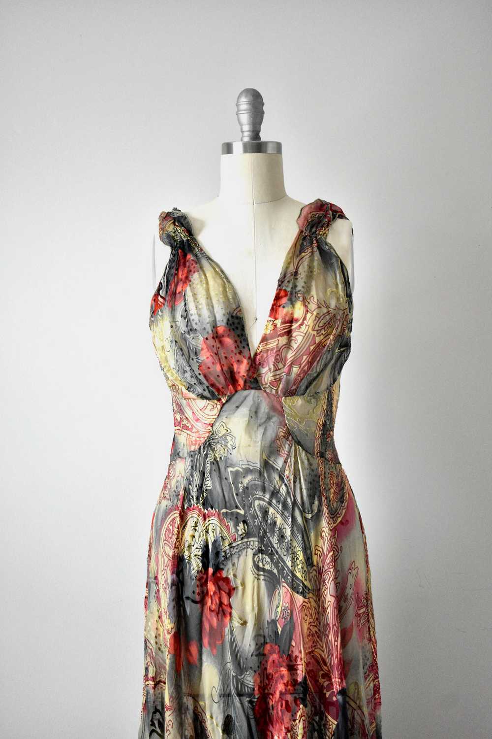Vintage 1960s Sheer Floral Dress - image 2