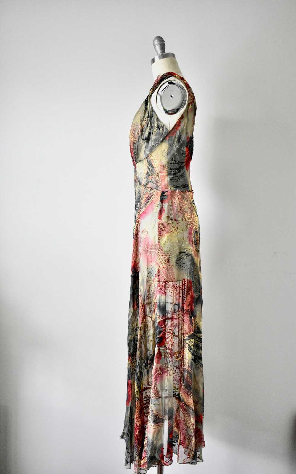 Vintage 1960s Sheer Floral Dress - image 3