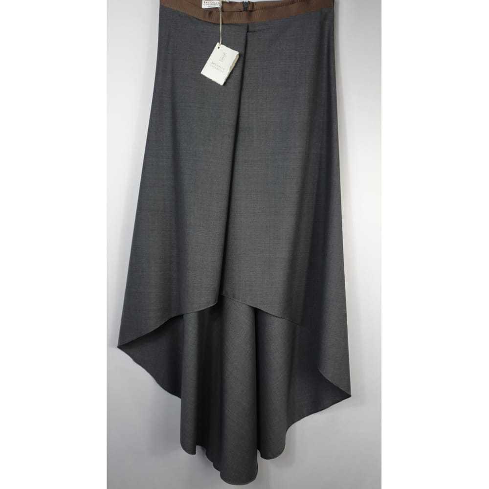 Brunello Cucinelli Wool mid-length skirt - image 5