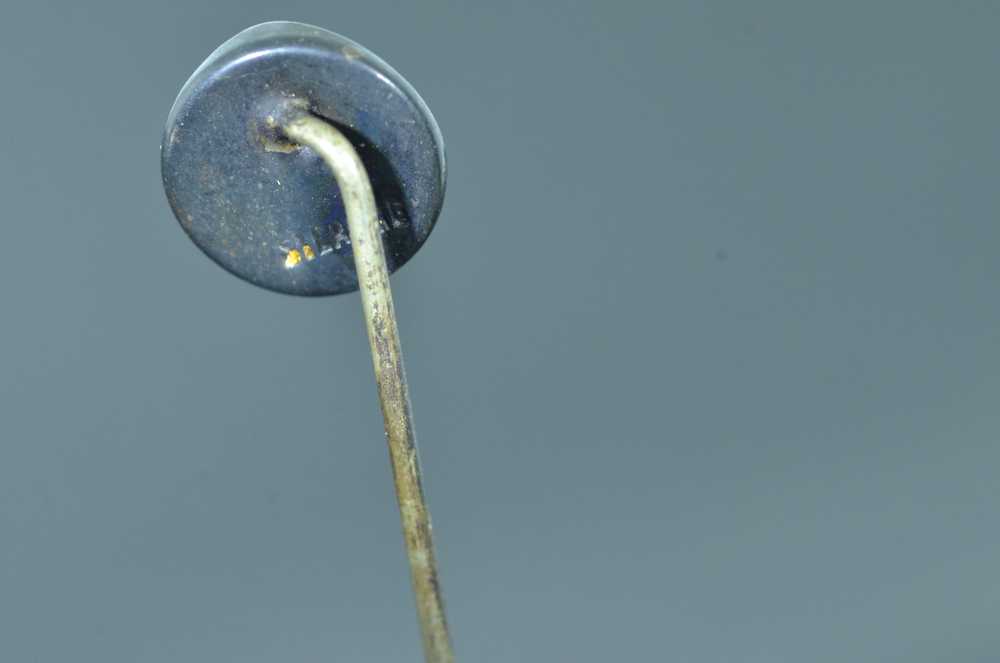 Silkling Signed Sterling Stickpin with Mabe Blist… - image 3