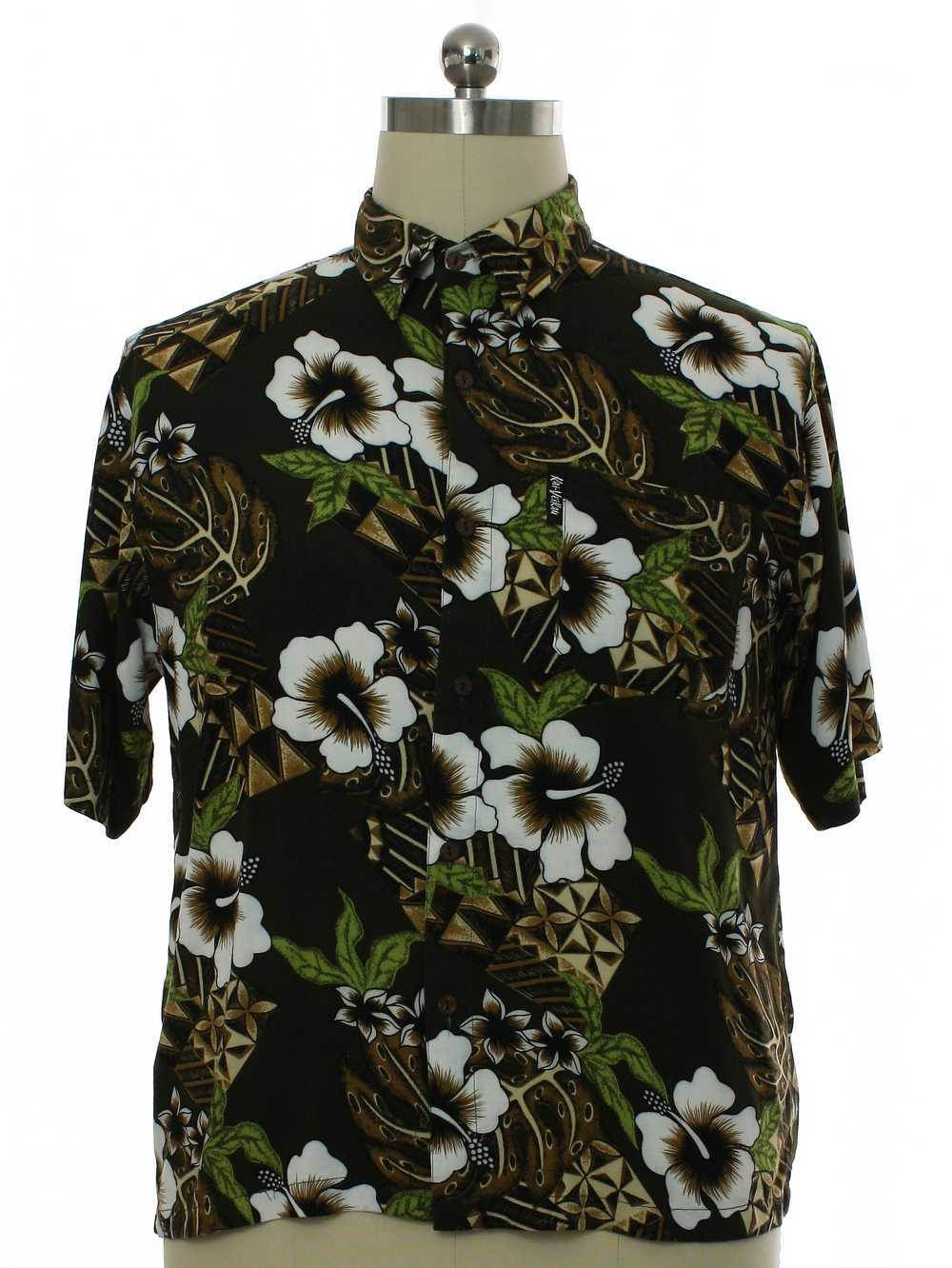 1990's Kai Veikau Mens Kai Veikau Rayon Hawaiian … - image 1