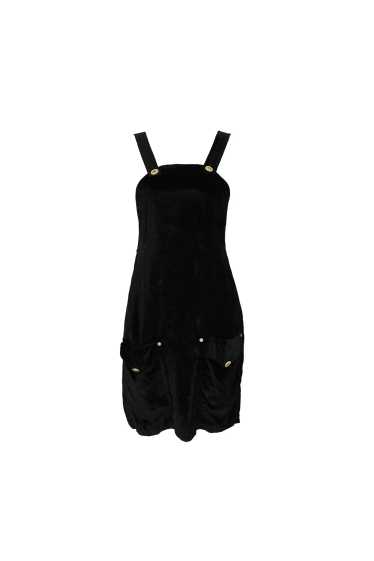Vintage Versace Black Overall Dungaree Dress