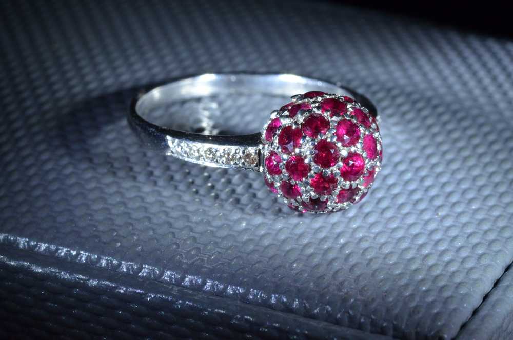 The Panama City: Signed Ruby & Diamond Bombe Ring - image 1