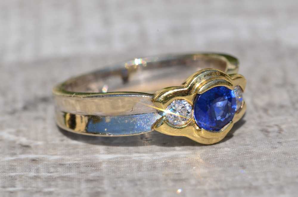 The Clarence: Mid Century Modern Ceylon Sapphire … - image 2