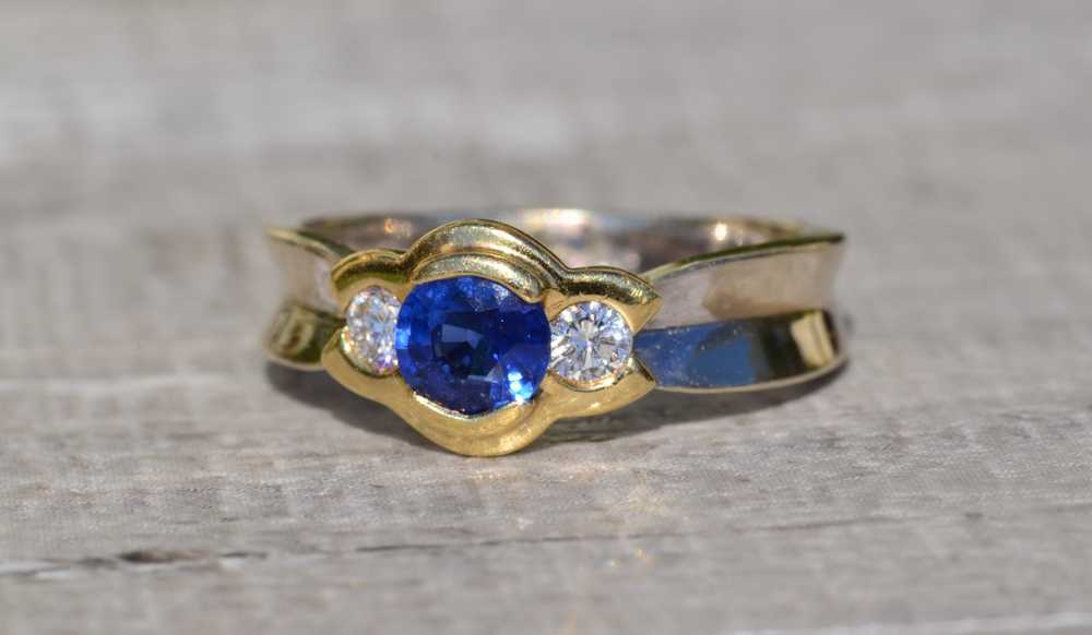 The Clarence: Mid Century Modern Ceylon Sapphire … - image 5