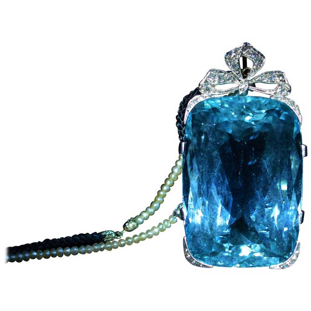 The Evianna: 100 Carat Santa Maria Aquamarine Edw… - image 11