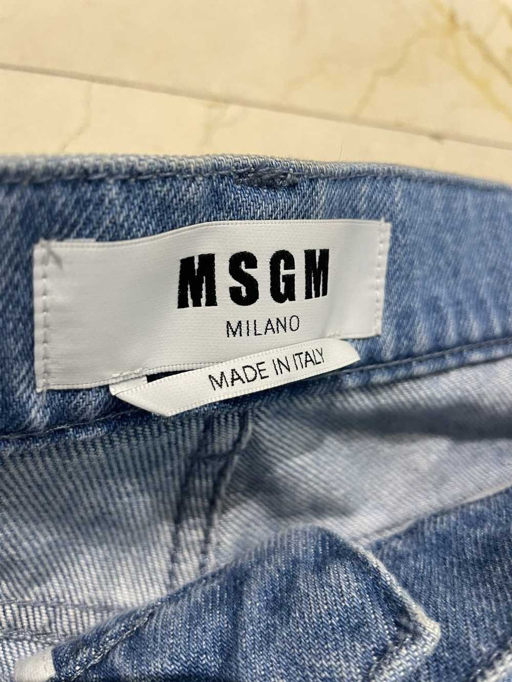 MSGM MSGM Blue Water Effect Jeans - image 3