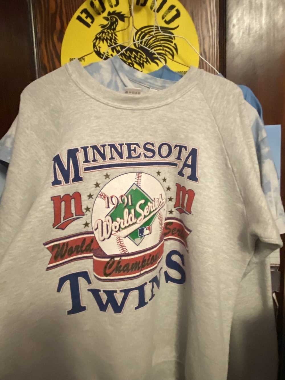 Vintage 80s White MLB Minnesota Twins 1987 Champions Single Stitch
