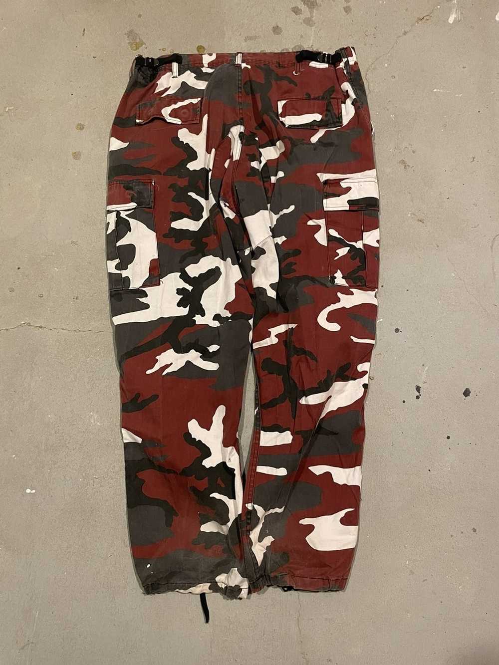 Military Vintage Military Issued red camo double … - image 2