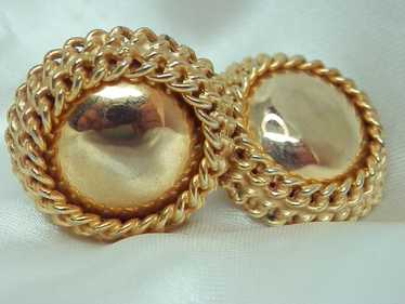 Vintage 80's Mellow Gold Tone XX Pretty Round Lig… - image 1