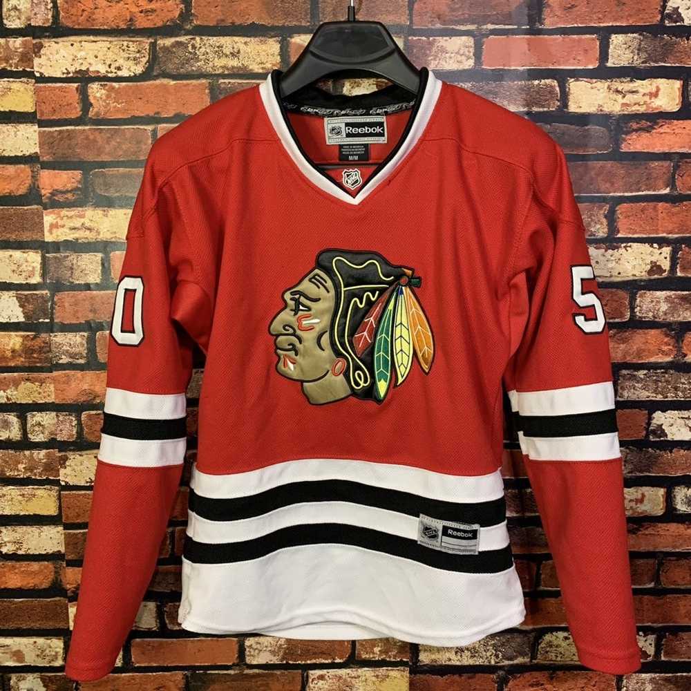 Chicago Blackhawks Hockey Jersey Sweater Boys Large XL Red Reebok NHL
