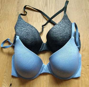 Victoria's Secret 32D Blue & Black (2 bras) Uplif… - image 1