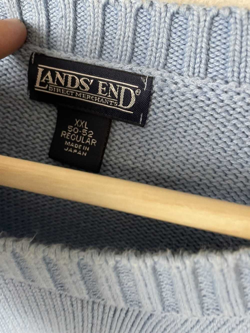 Coloured Cable Knit Sweater × Lands End × Vintage… - image 2